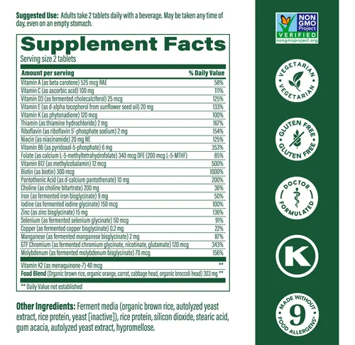 Suplemento Multivitamínico Megafood Women's 40+, 120 Tableta