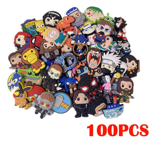 Paquete Con 100 Colgantes De Zapatos Para Dibujos Animados D