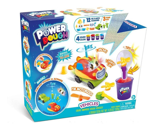 Plastilina Interactiva Power Dough Vehículos Juguete 