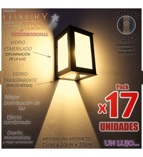 Luces Jardin Exterior Difusor Iluminacion Artefacto X17unid