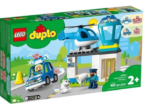 Lego Duplo 10959 Estação Polícia E Helicóptero Luz E Som 