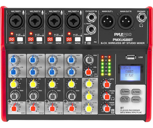 Pyle, Sound 6 Canales Compatible Con Bluetooth, Pc Profes...