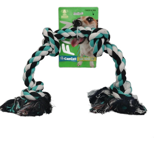 Hueso Soga De Algodón Can Cat Fun Para Perro 5 Nudos 68 Cm  