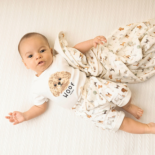 Manta Forrada P/ Bebê Algodão Egípcio Mini & Co. Cachorrinho