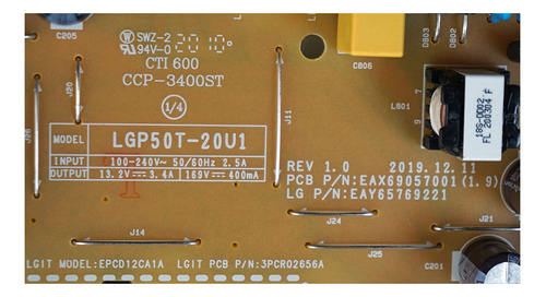 Tablero De Fuente De Alimentación Oem Genuino Para LG 50un69