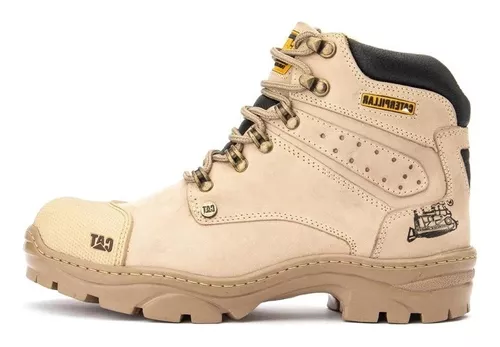 Bota Caterpillar Masculina de Couro Adventure Cat 22 Nude Tenis Sapato  Coturno Botas Botina Botinha Masculino