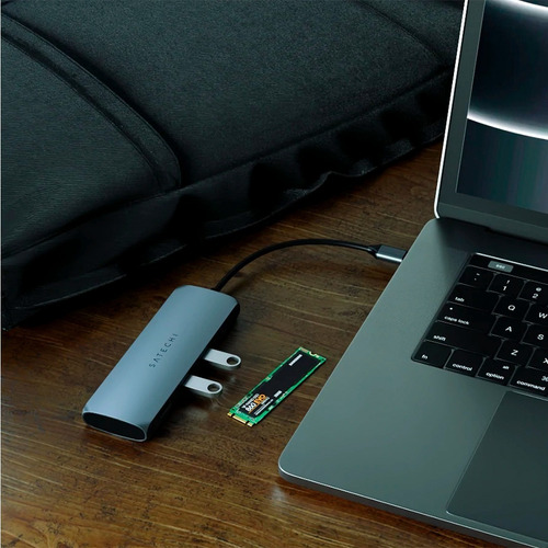 Imagen 7 de 9 de Hub Adaptador Satechi Multiplicador Usb-c A Ssd Usb-a Pc