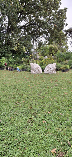 Cabeza Buda Gigante 75 Cm De Alto De Resina Retiro Del Local Crema