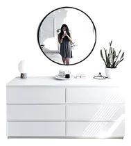 Comprar Comoda 6 Cajones Amplio Mueble Melamina Blanco Dormitorio