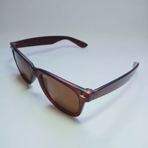 Óculos De Sol Masculino Polarizado Marrom Retangular