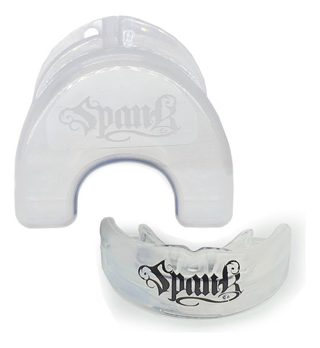 Protetor Bucal Profissional Com Estojo Arcada Superior Spank Cor Transparente Sabor Sem Sabor
