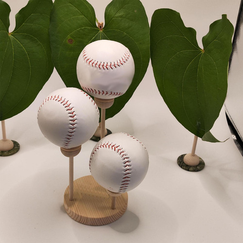 Soporte De Exhibición De Béisbol Con 3 Asientos Para Bola