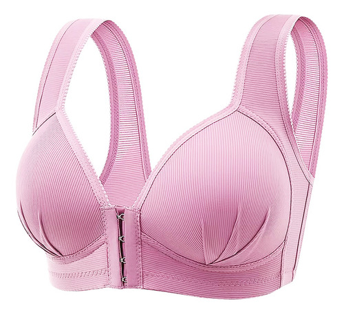 Bralette Brasier Lencería Hebilla Delantera Push Up, 3 Unida