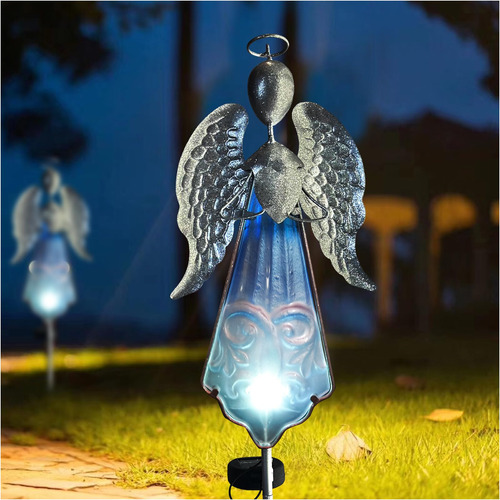 Luces Solares De Angel Para Jardin, Angel Al Aire Libre, Luz