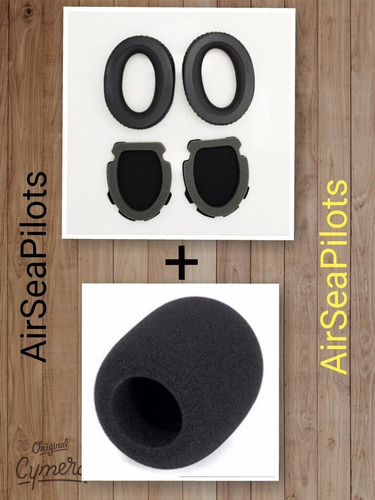 Kit 3 Pares Espuma Para Headset Bose A10 E A20 + Espuma Microfone Gratis