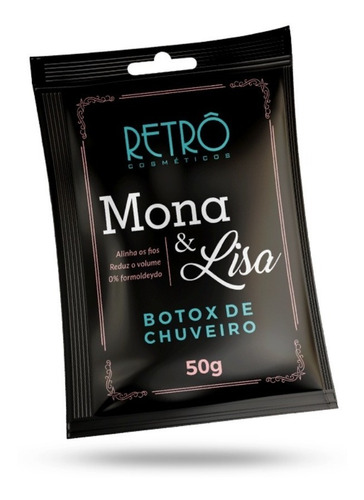 Btx De Chuveiro Máscara Redutora Mona E Lisa Retrô Cosméticos 50g