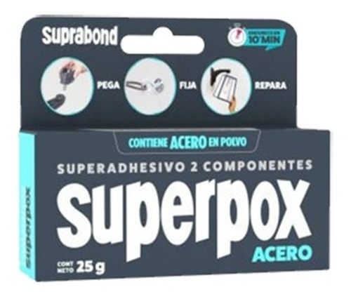 Pegamento Superpox Acero 25gr - Aym Ferreteria