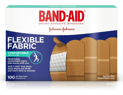 Band-aid® Marca Flexible De Tela Vendas Adhesivas Para