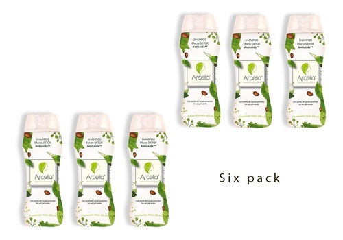  6 Pack Shampoo De Cacahuananche Arcelia. ¡