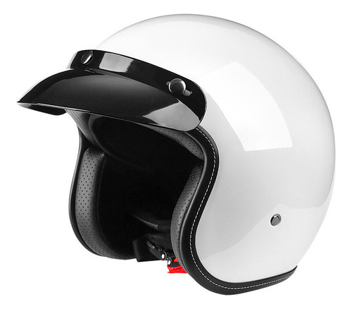 Casco Moto Abierto 3/4 Roda Vintage Cafe Racer Certificado