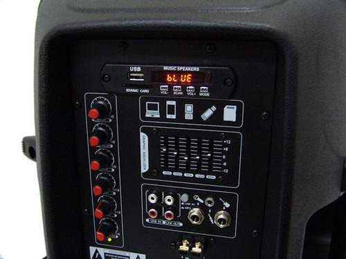 Imagen 5 de 10 de Parlante Potenciado Bafle 12 400w Bluetooth Usb Bateria 2mic
