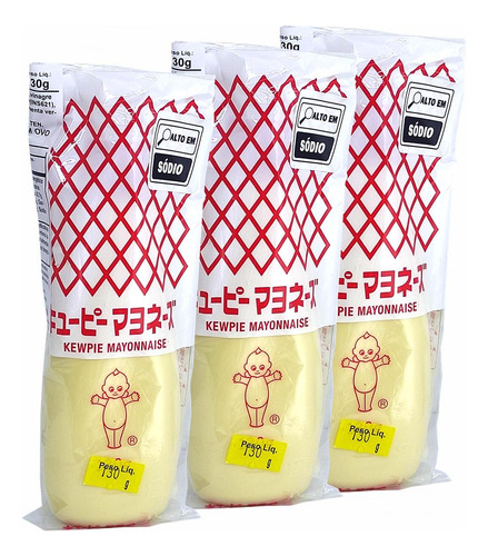 Maionese Japonesa Importada 130g Kewpie (kit Com 3)