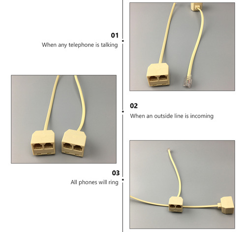 Adaptador De Enchufe Rj11 De 5 Piezas, Adaptador De Enchufe