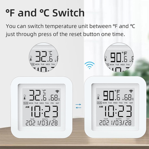 . Smart Sensores Tuya Wifi Lcd Usb Alexa Google Home