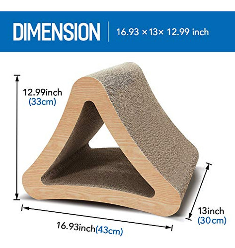 Cat Scratching Post Scratchme Triangle, Cartón De 3 Caras