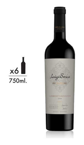 Vino Tinto Luigi Bosca De Sangre Cabernet Sauvignon X6u