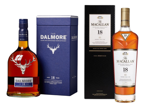 Pack Whisky 18 Años Single Malt - Dalmore + Macallan - 700ml