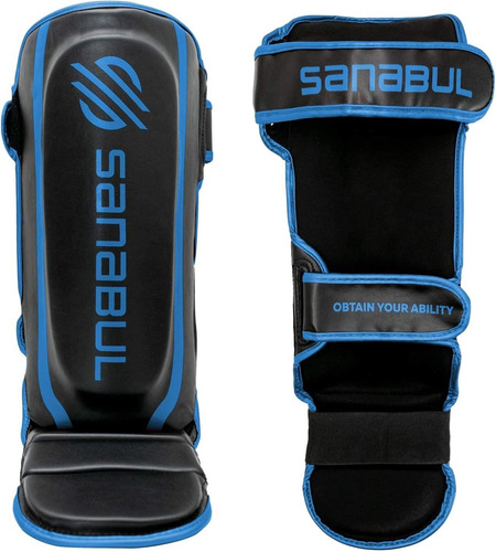 Espinillera Para Kickboxing Sanabul Con Velcro Xl Azul