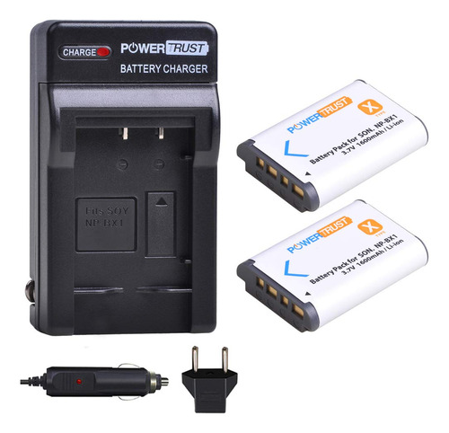 Powertrust 2x Np-bx1 Batería Y Cargador Rápido Para.