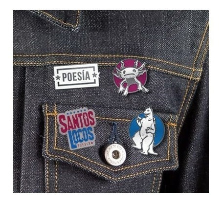 Imagen 1 de 1 de Pins De Santos Locos Poesía