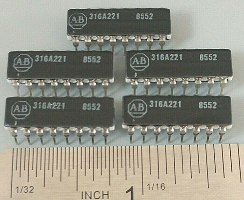 Lot Of 5 Allen Bradley 316a221 Resistor Network 16pin Di Eeo