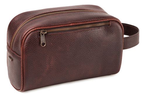 Neceser Sobaquera Cosmetiquera De Viaje Piel Unisex Yayas Color Cognac