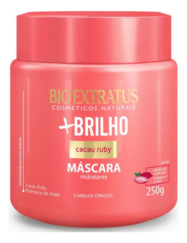 Máscara Hidratante +brilho 250g Cacau Ruby Bio Extratus