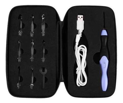 Kit De Agujas De Tejer 9 En 1 Usb Led