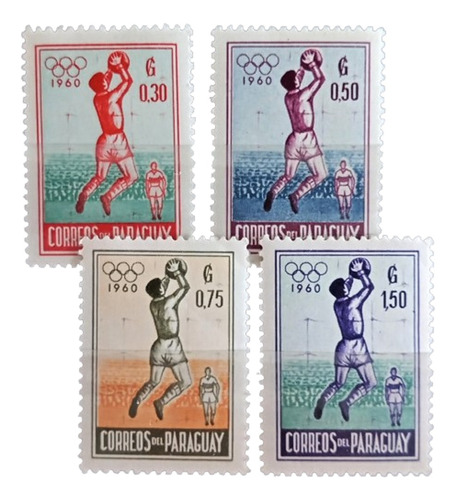 Paraguay Deportes, Serie Sc 556-559 Jjoo 1960 Mint L16902