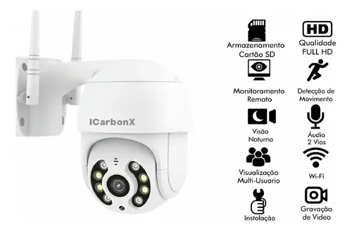 Câmera A8 Prova Dágua Full Hd Infravermelho Zoom 4x Icsee Icarbon...