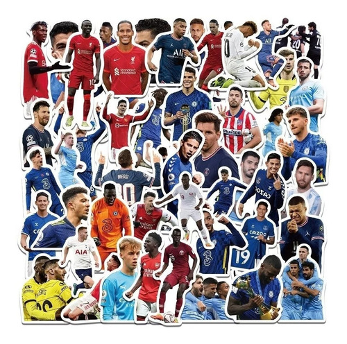 Estrellas Del Futbol - Set De 50 Stickers / Calcomanías