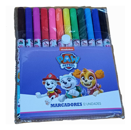 Marcadores Escolar X 12 Paw Patrol Original Y Oficial