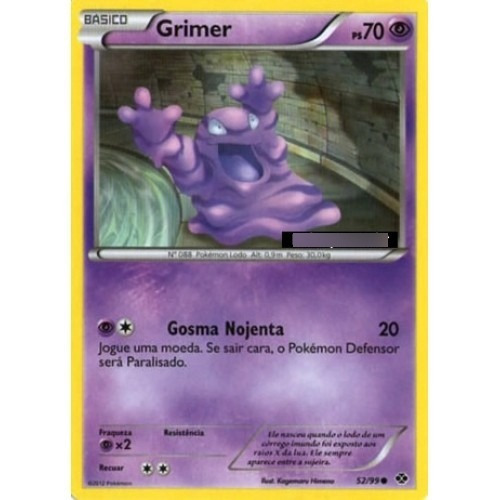 2x Grimer - Pokémon Psíquico Comum - 52/99 Pokemon Card Game
