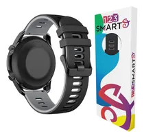 Comprar Pulseira Esportiva De Silicone 22mm Compativel Com Samsung Galaxy Watch 46mm R800 Gear S3 Classic Frontier Watch 3 45mm Gear 2 Hitwear PSW02PM GT 2 GT 3 GT 4 46mm - Cor Preto Com Cinza