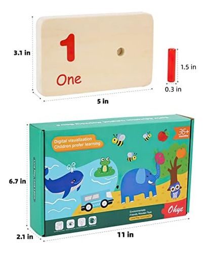 Mikneke Tablero De Clavijas De Conteo De Números Montessori,