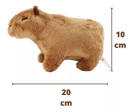 10 peças de pelúcias capivara - Capivara de pelúcia realista, simulação de  bonecos de capivara, pelúcia fofa e macia brinquedo animal Chestea