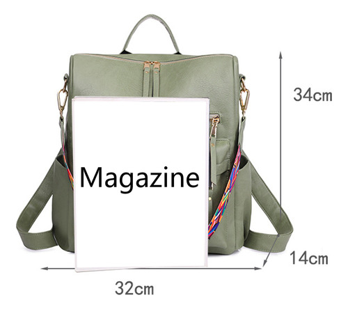 Mochila Tipo Cartera Multiusos Para Mujer, Bandolera
