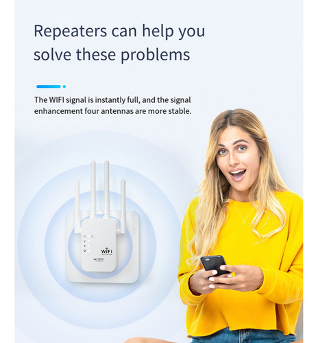 Para Repetidor Wifi De 300 Mbps Extensor De Señal Wifi