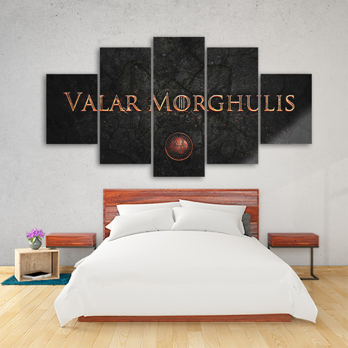 Quadro Decorativo Mosaico Mdf Valar Morghulis 115x60cm