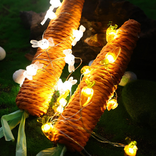 Guirnalda De Flores Con Forma De Conejito De Pascua Con Form